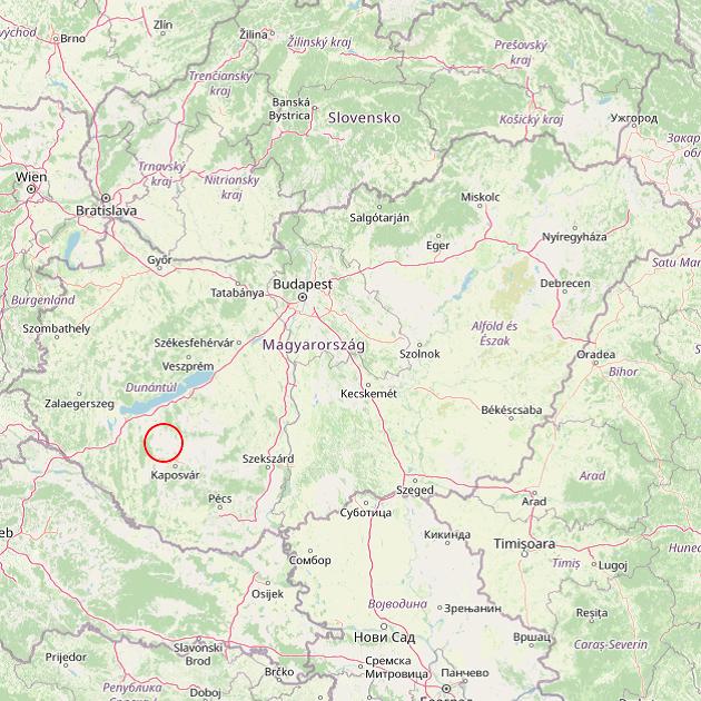 A Bodrog település helye Magyarországon térkép