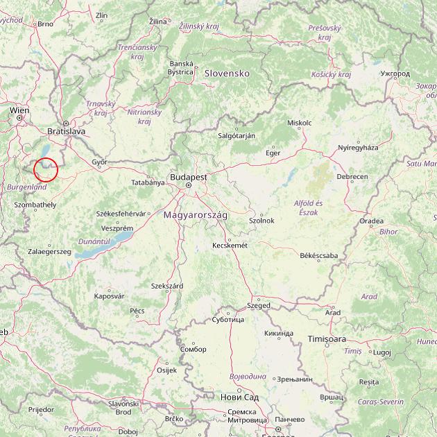 A Fertőhomok település helye Magyarországon térkép