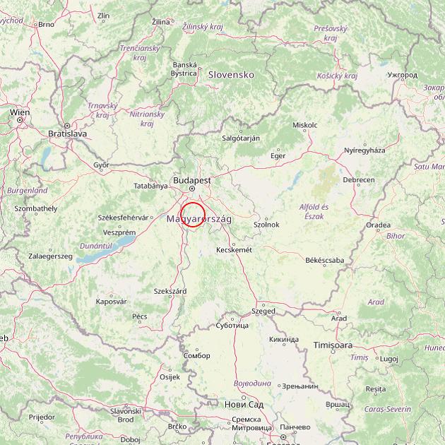 A Kiskunlacháza település helye Magyarországon térkép