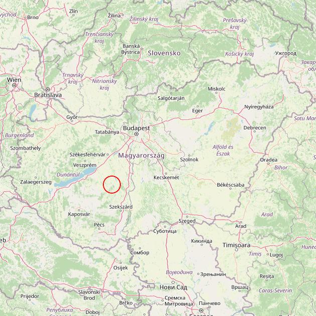 A Tolnanémedi település helye Magyarországon térkép