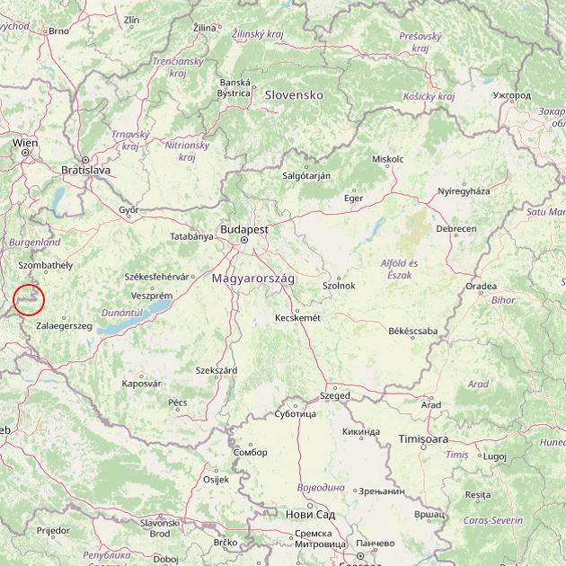 A Vasszentmihály település helye Magyarországon térkép