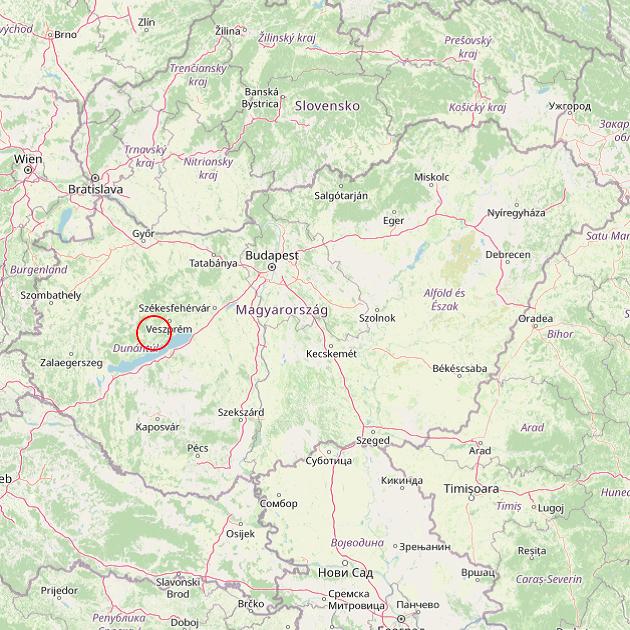 A Vöröstó település helye Magyarországon térkép