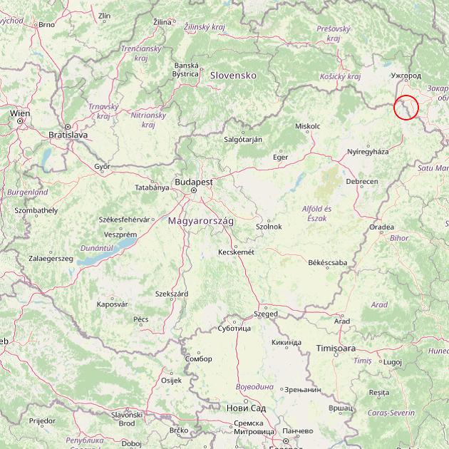 A Tiszamogyorós település helye Magyarországon térkép