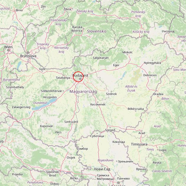 A Budakeszi település helye Magyarországon térkép