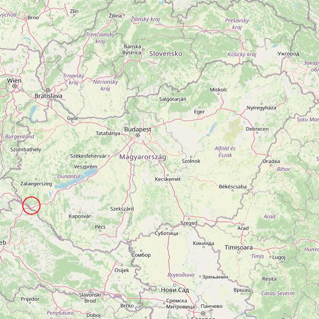 A Letenye település helye Magyarországon térkép