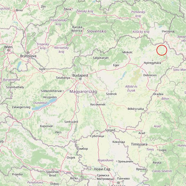 A Pátroha település helye Magyarországon térkép