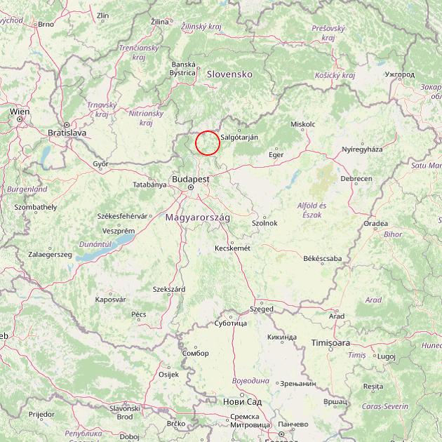 A Romhány település helye Magyarországon térkép
