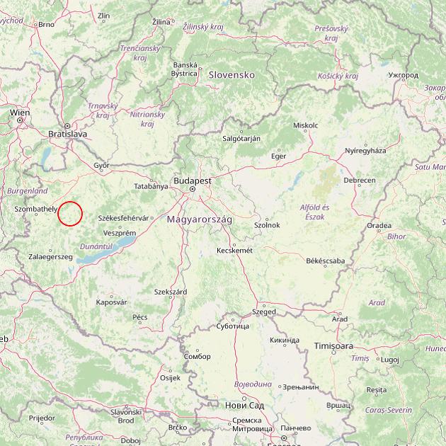 A Kemenesmagasi település helye Magyarországon térkép