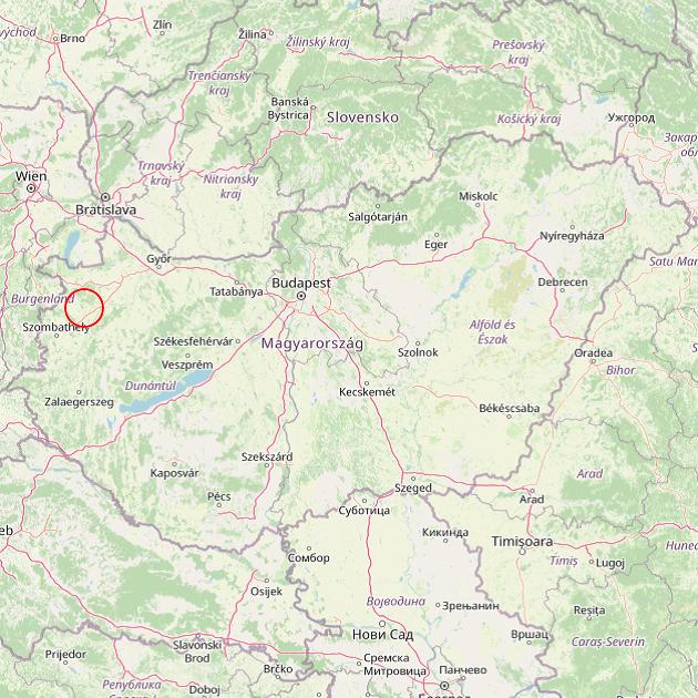 A Tompaládony település helye Magyarországon térkép