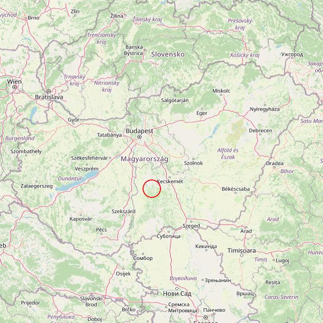 A Csengőd település helye Magyarországon térkép