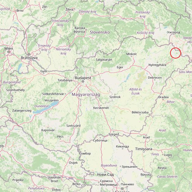 A Kisvarsány település helye Magyarországon térkép