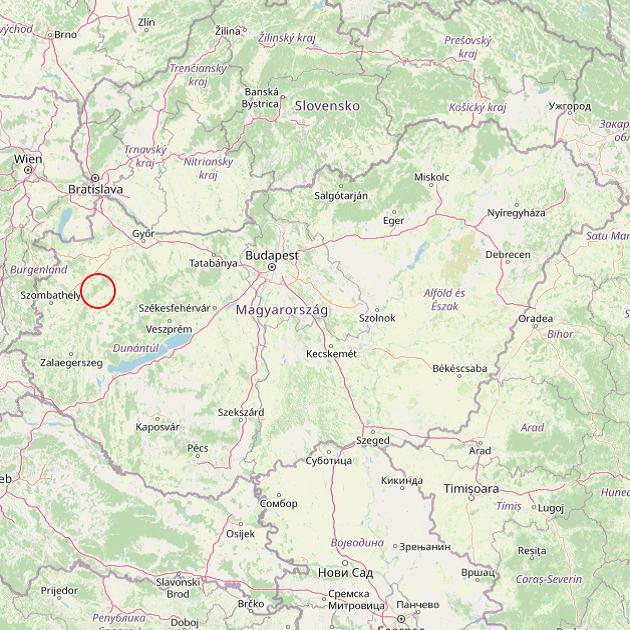 A Kemenesmihályfa település helye Magyarországon térkép