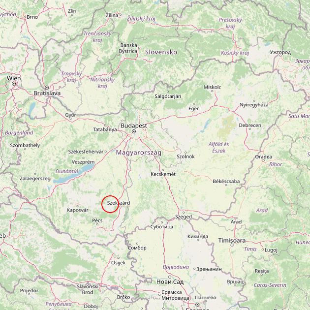 A Bonyhádvarasd település helye Magyarországon térkép
