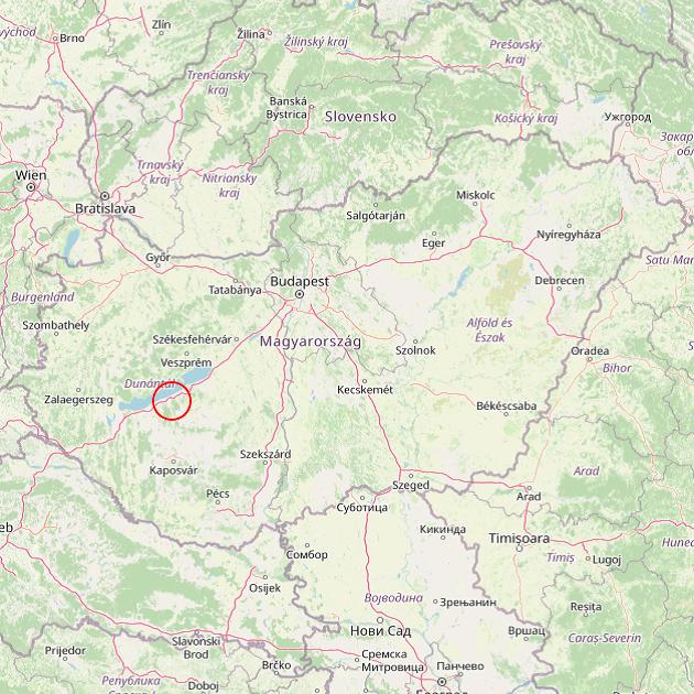 A Látrány település helye Magyarországon térkép