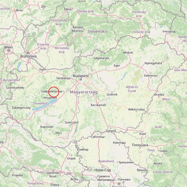 A Hajmáskér település helye Magyarországon térkép