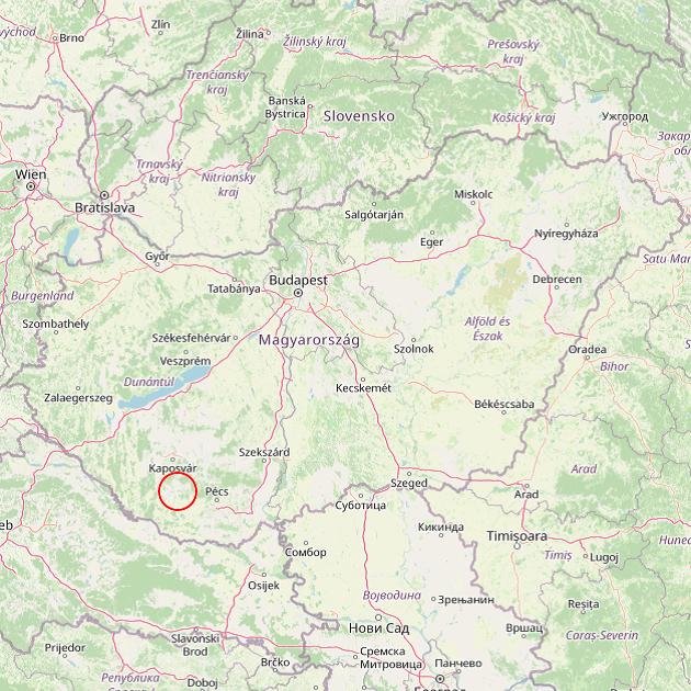 A Szulimán település helye Magyarországon térkép