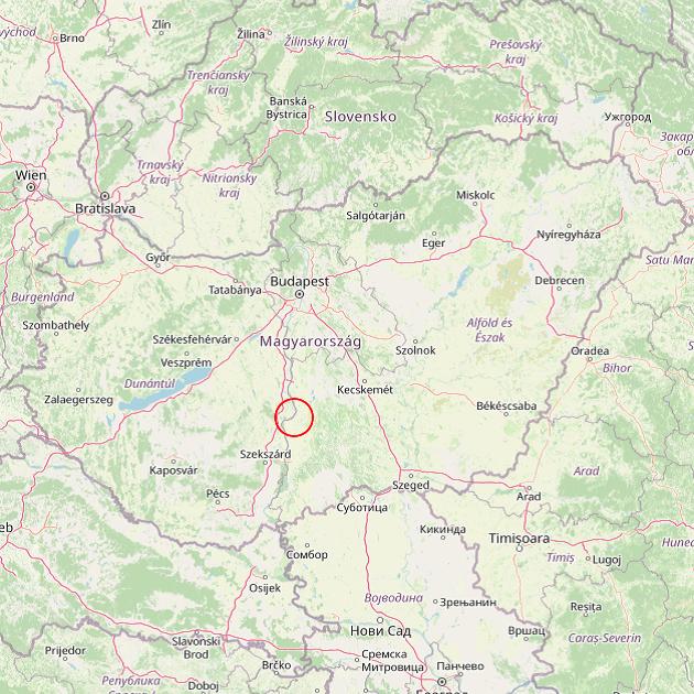A Ordas település helye Magyarországon térkép