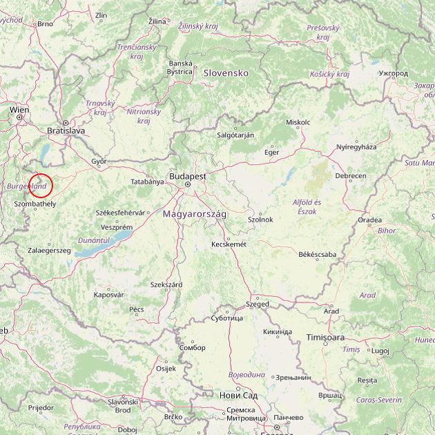 A Gyalóka település helye Magyarországon térkép