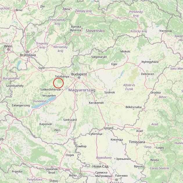 A Bodajk település helye Magyarországon térkép
