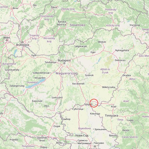 A Ferencszállás település helye Magyarországon térkép