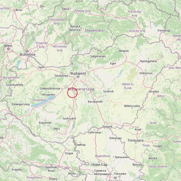 A Perkáta település helye Magyarországon térkép