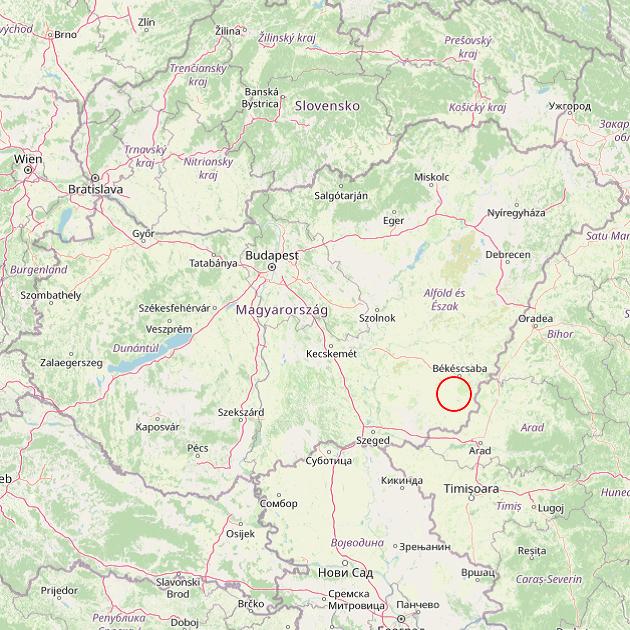 A Medgyesbodzás település helye Magyarországon térkép