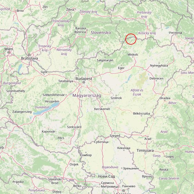 A Szin település helye Magyarországon térkép