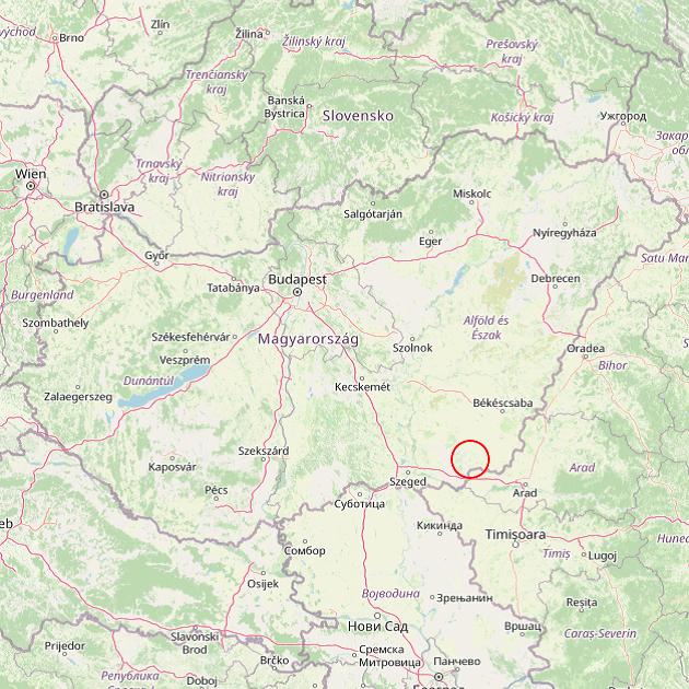 A Csanádalberti település helye Magyarországon térkép