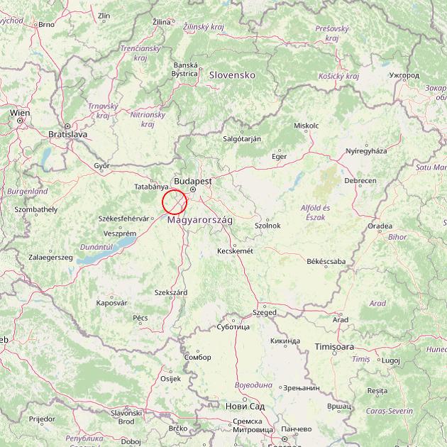 A Kajászó település helye Magyarországon térkép