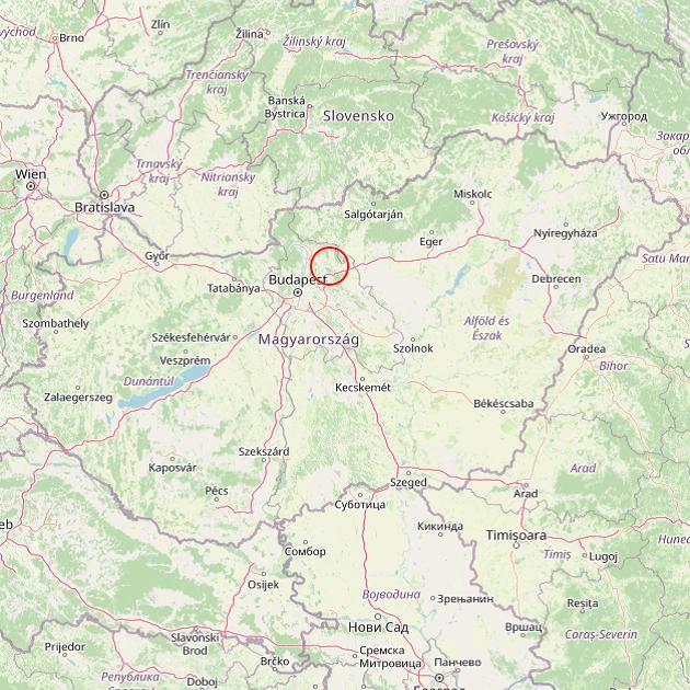 A Szada település helye Magyarországon térkép