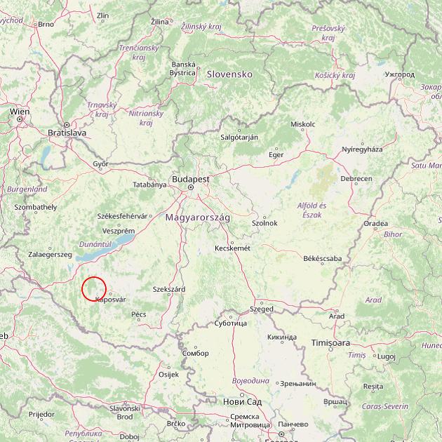 A Nagybajom település helye Magyarországon térkép