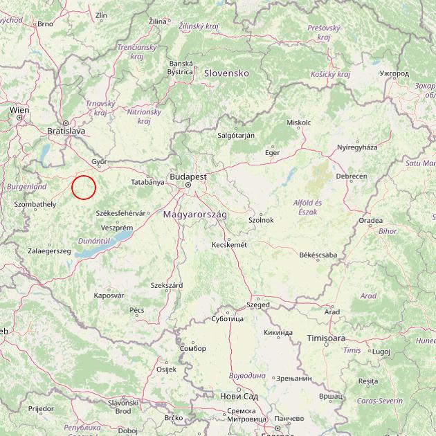 A Marcaltő település helye Magyarországon térkép