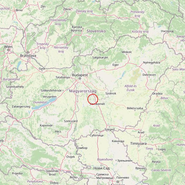 A Kerekegyháza település helye Magyarországon térkép