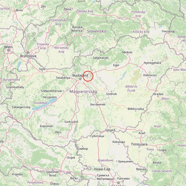 A Nagytarcsa település helye Magyarországon térkép