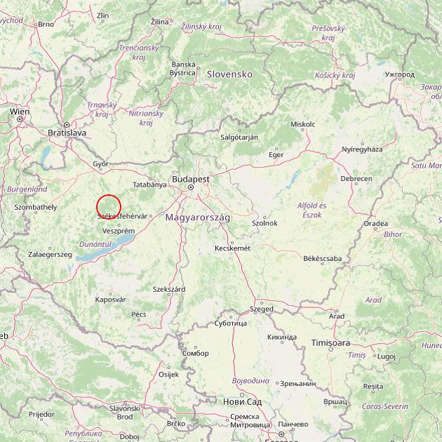 A Bakonybél település helye Magyarországon térkép