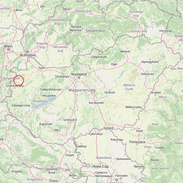 A Bük település helye Magyarországon térkép