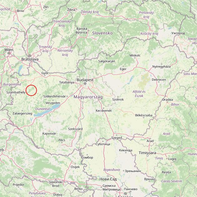 A Kemenessömjén település helye Magyarországon térkép