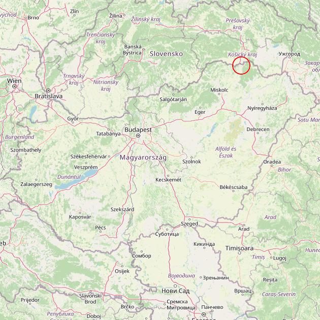 A Hernádszurdok település helye Magyarországon térkép