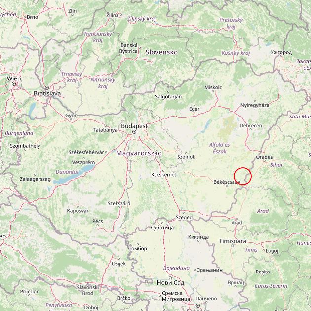 A Sarkadkeresztúr település helye Magyarországon térkép