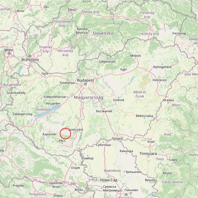 A Köblény település helye Magyarországon térkép