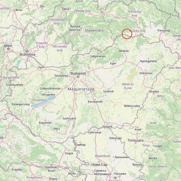 A Hidvégardó település helye Magyarországon térkép