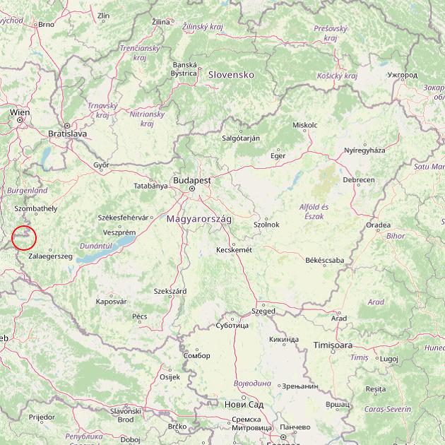 A Rábagyarmat település helye Magyarországon térkép