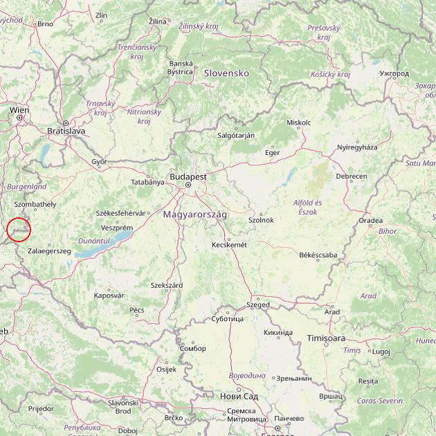 A Rönök település helye Magyarországon térkép