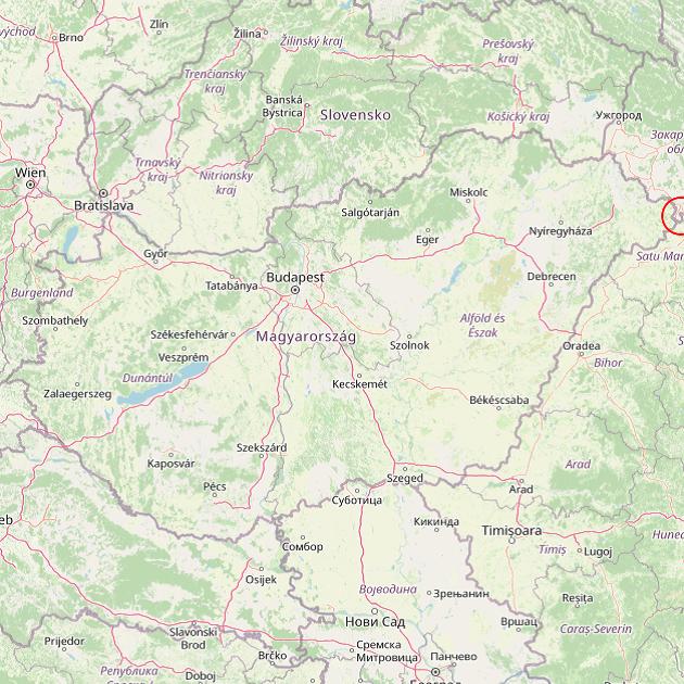 A Nagyhódos település helye Magyarországon térkép