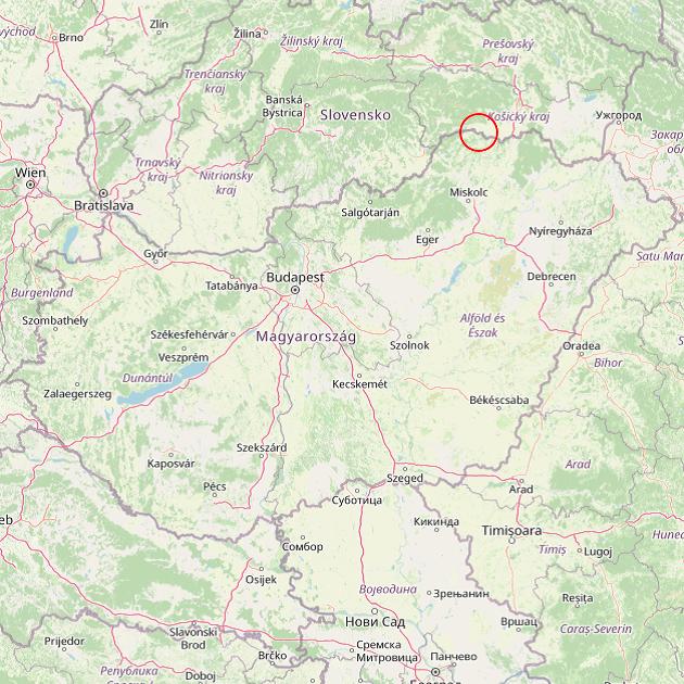 A Becskeháza település helye Magyarországon térkép
