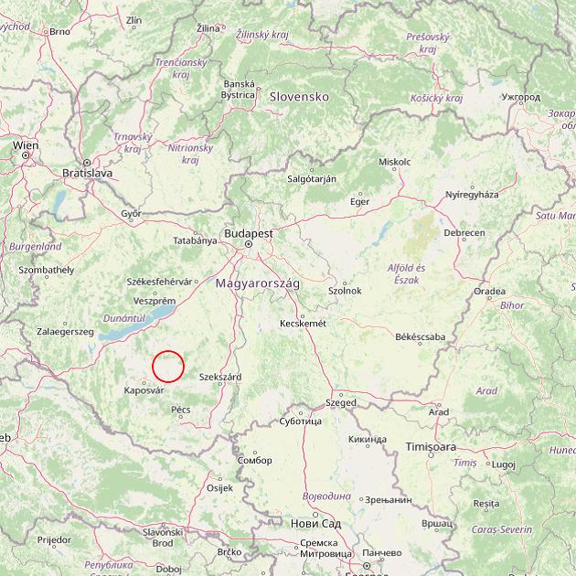 A Nak település helye Magyarországon térkép