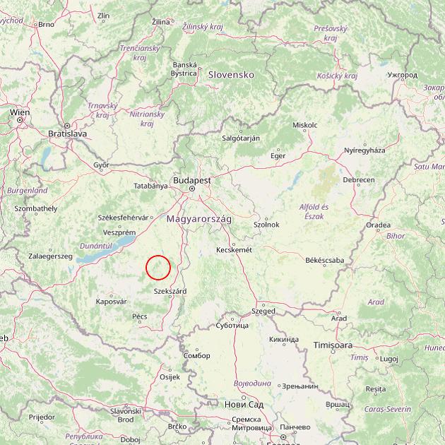 A Miszla település helye Magyarországon térkép