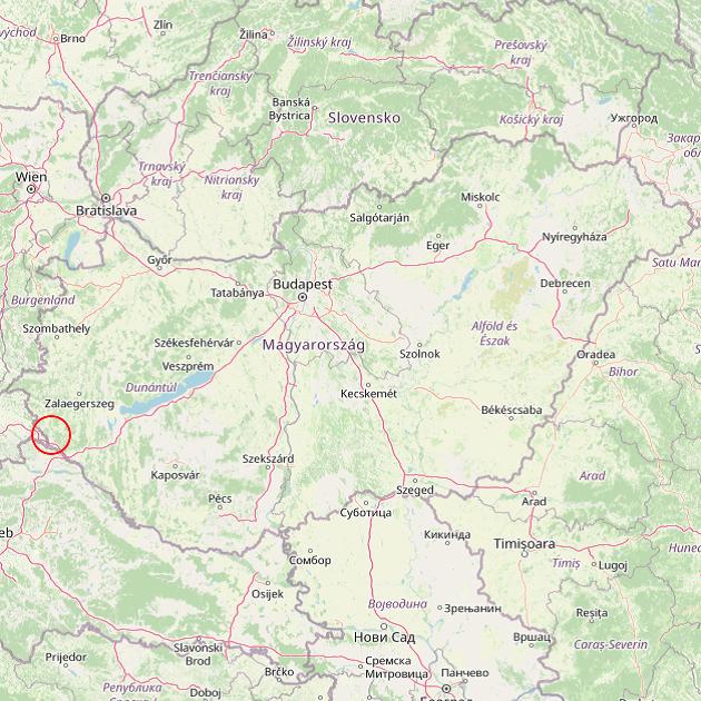 A Lovászi település helye Magyarországon térkép