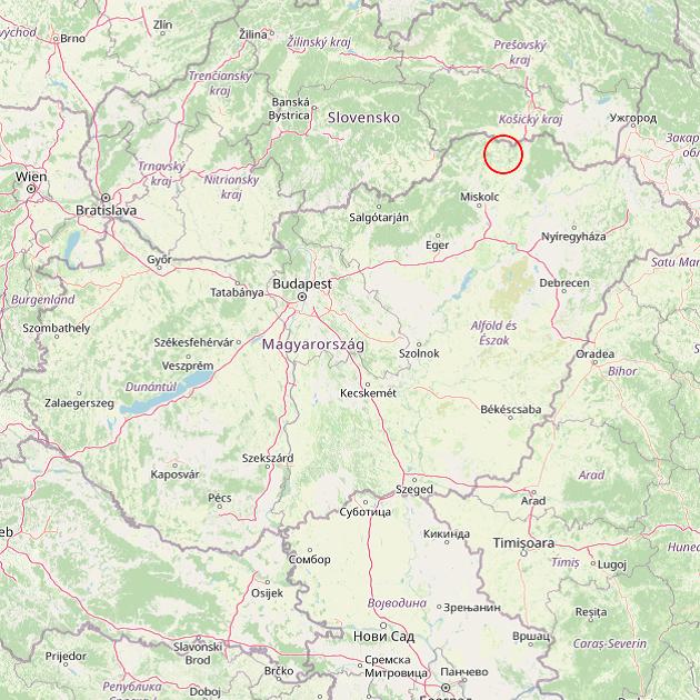 A Abaújlak település helye Magyarországon térkép