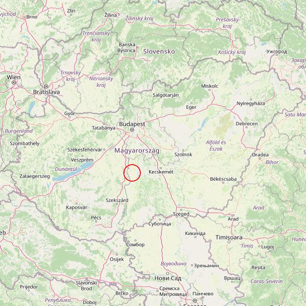 A Solt település helye Magyarországon térkép